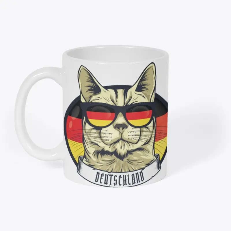 Niedliche Deutschland Katze mit Brille 