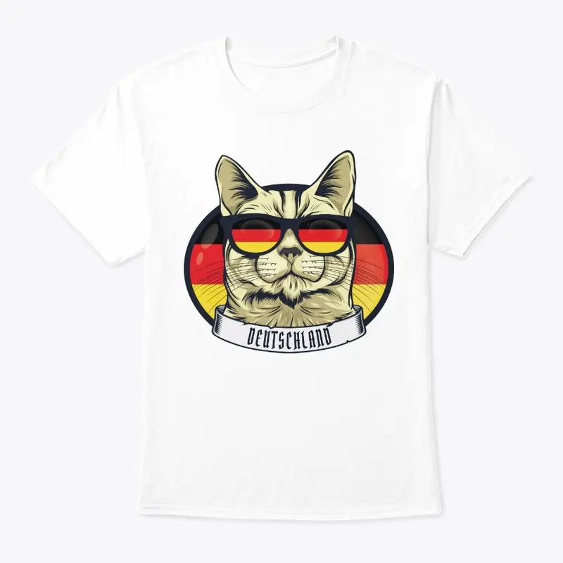 Niedliche Deutschland Katze mit Brille 