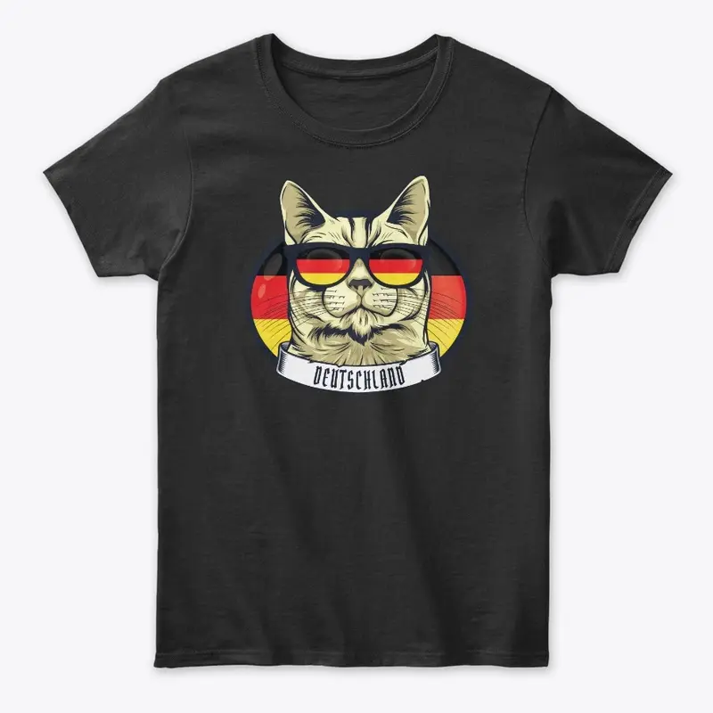 Niedliche Deutschland Katze mit Brille 