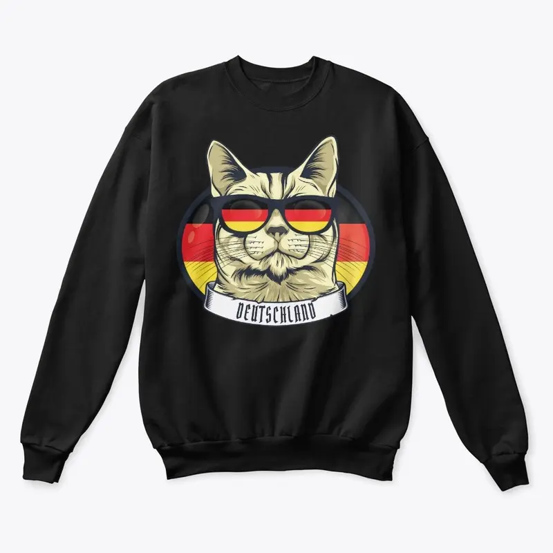 Niedliche Deutschland Katze mit Brille 